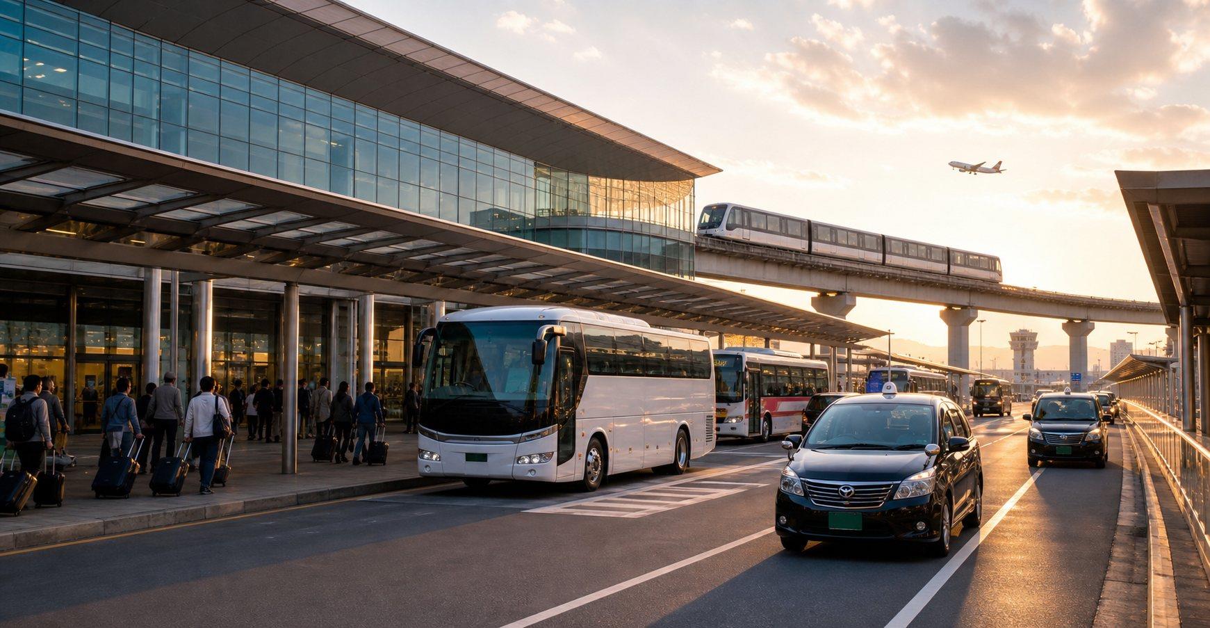 Travelers comparing rail and road connections from Haneda Airport